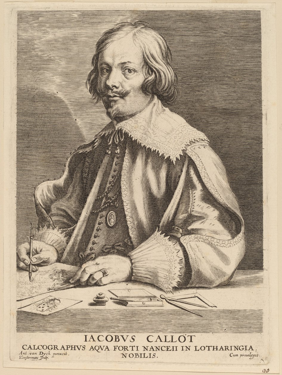 Jacques Callot af Lucas Emil Vorsterman after Sir Anthony van Dyck
