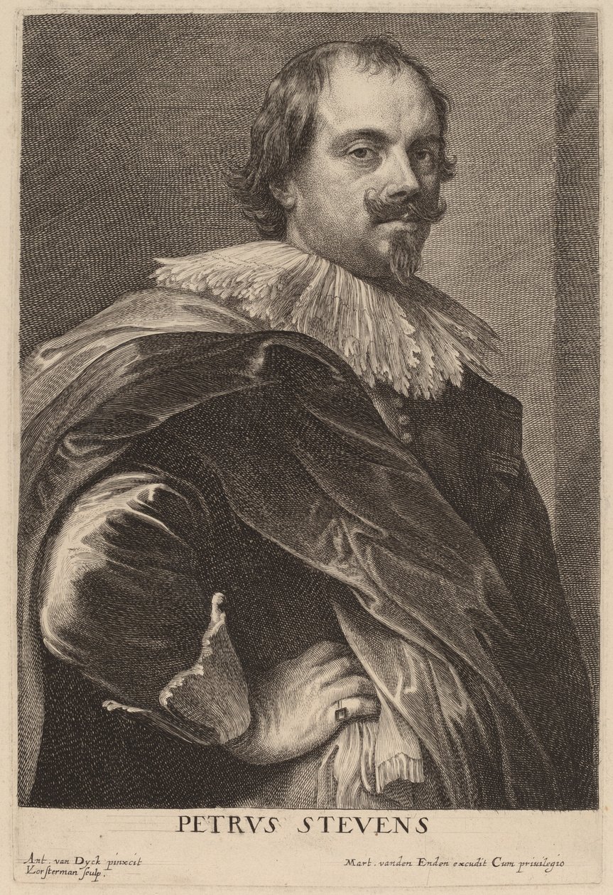 Petrus Stevens af Lucas Emil Vorsterman after Sir Anthony van Dyck