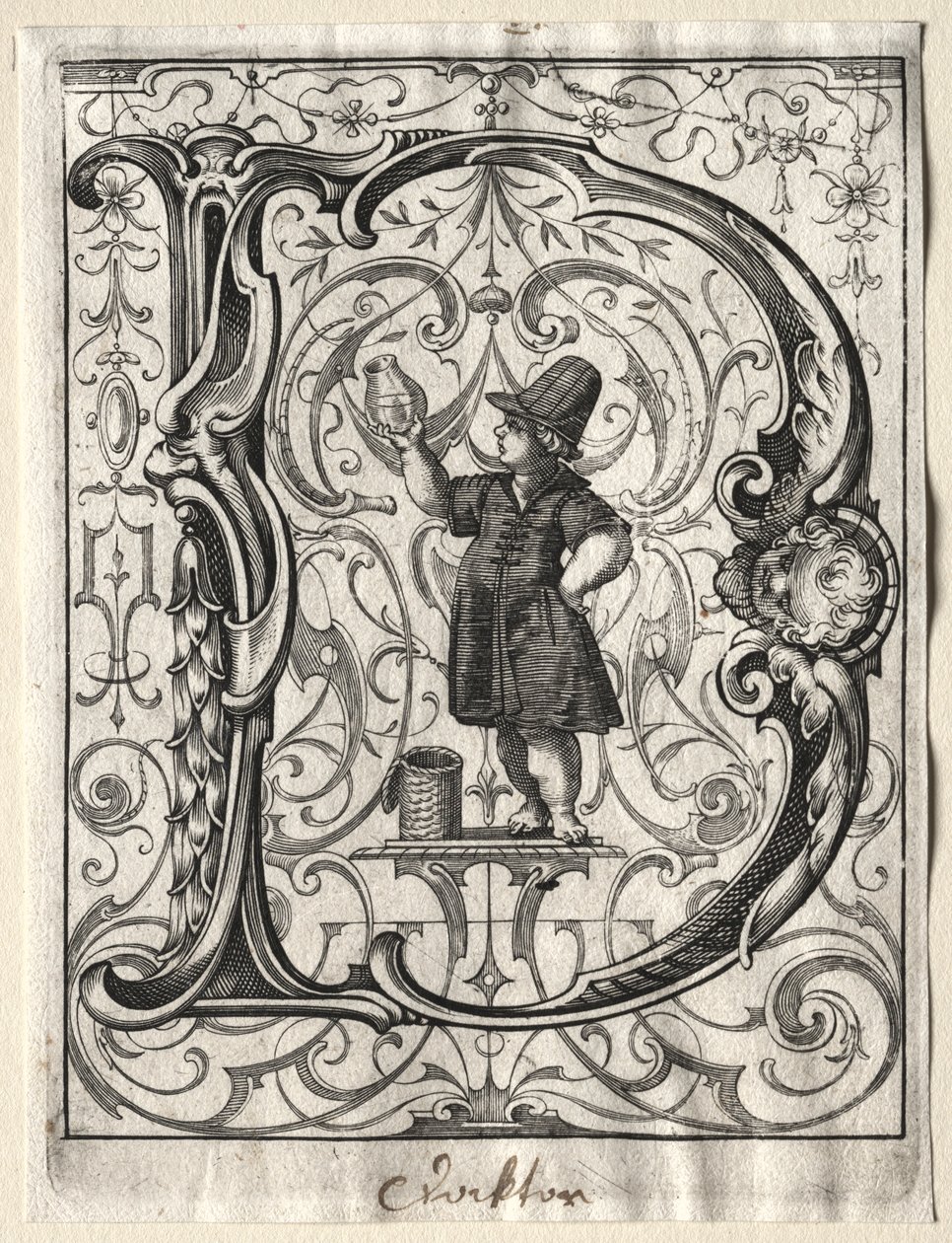 Nyt ABC-hæfte: D, 1627. af Lucas Kilian