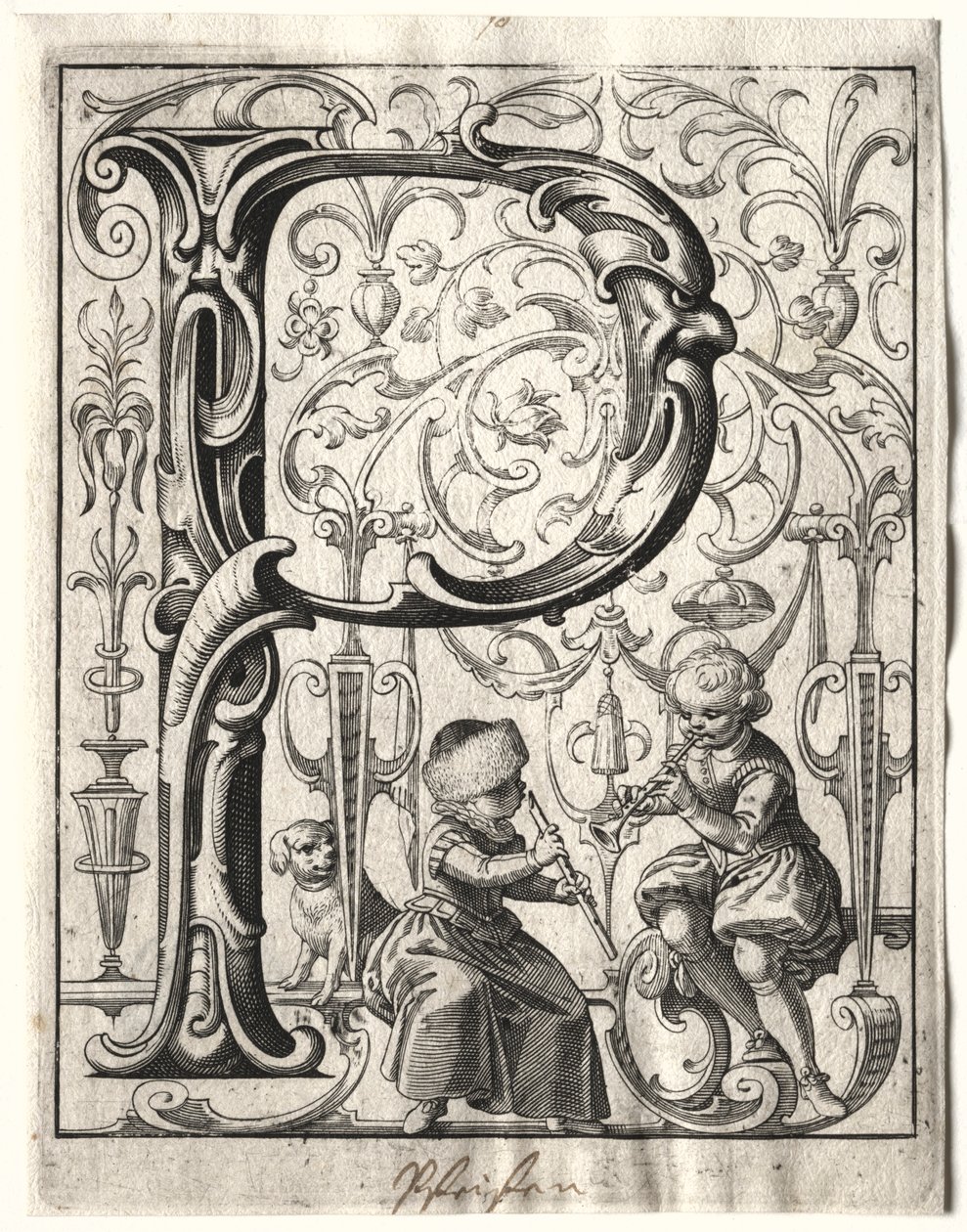 Nyt ABC-hæfte: P, 1627. af Lucas Kilian