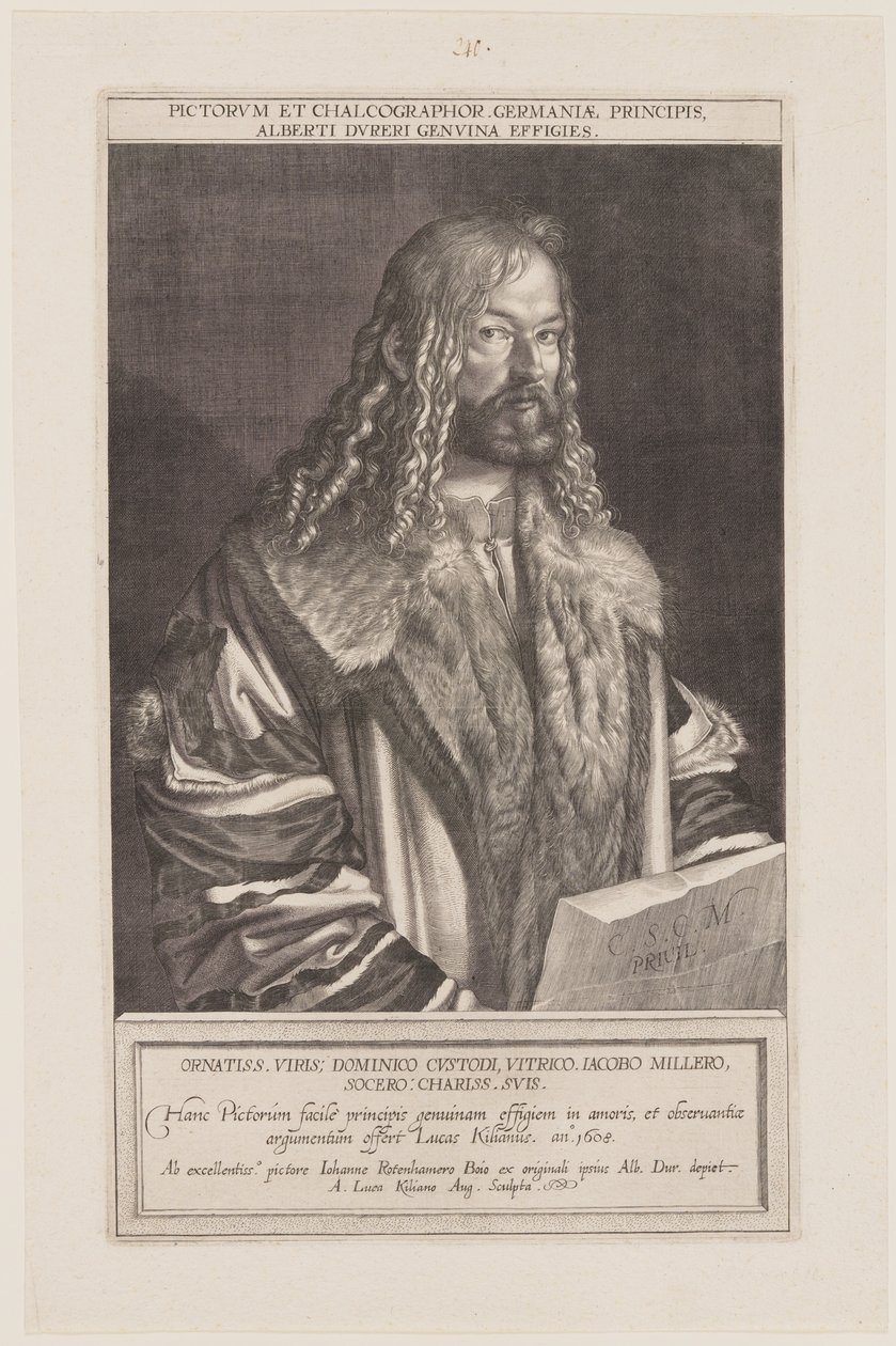 Portræt af Albrecht Dürer af Lucas Kilian