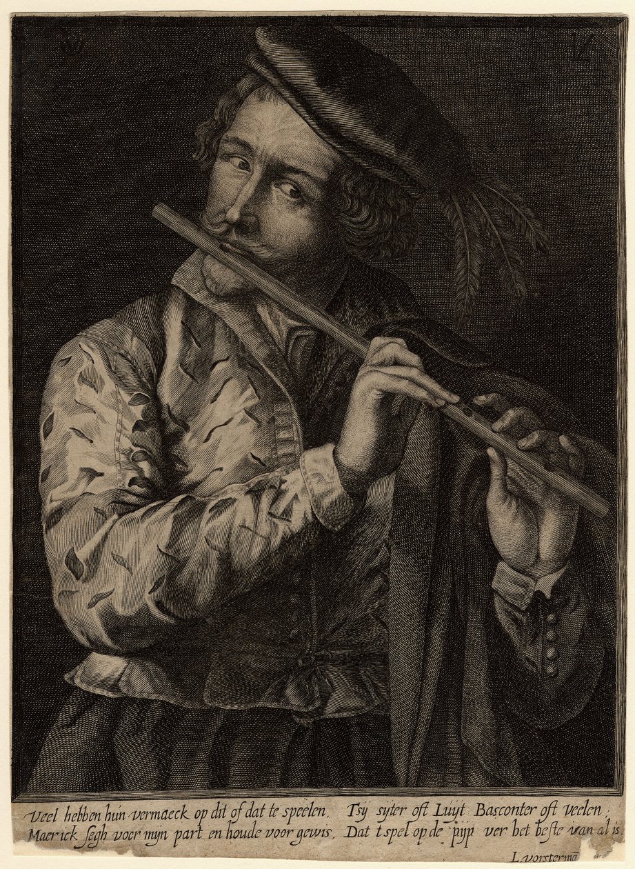 Fløjtespilleren af Lucas Vorsterman the Elder