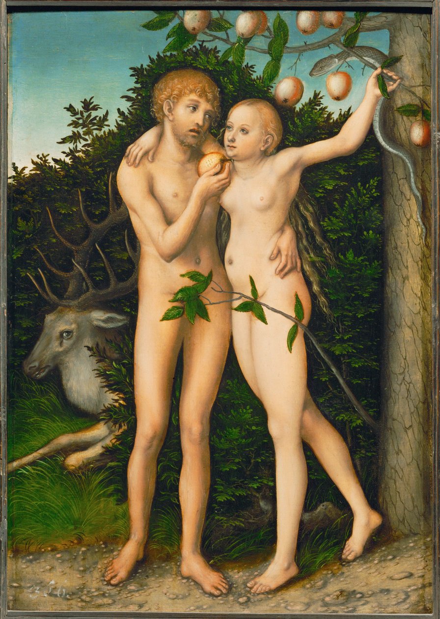 Der Suendenfall - Faldet ... af Lucas the Elder Cranach