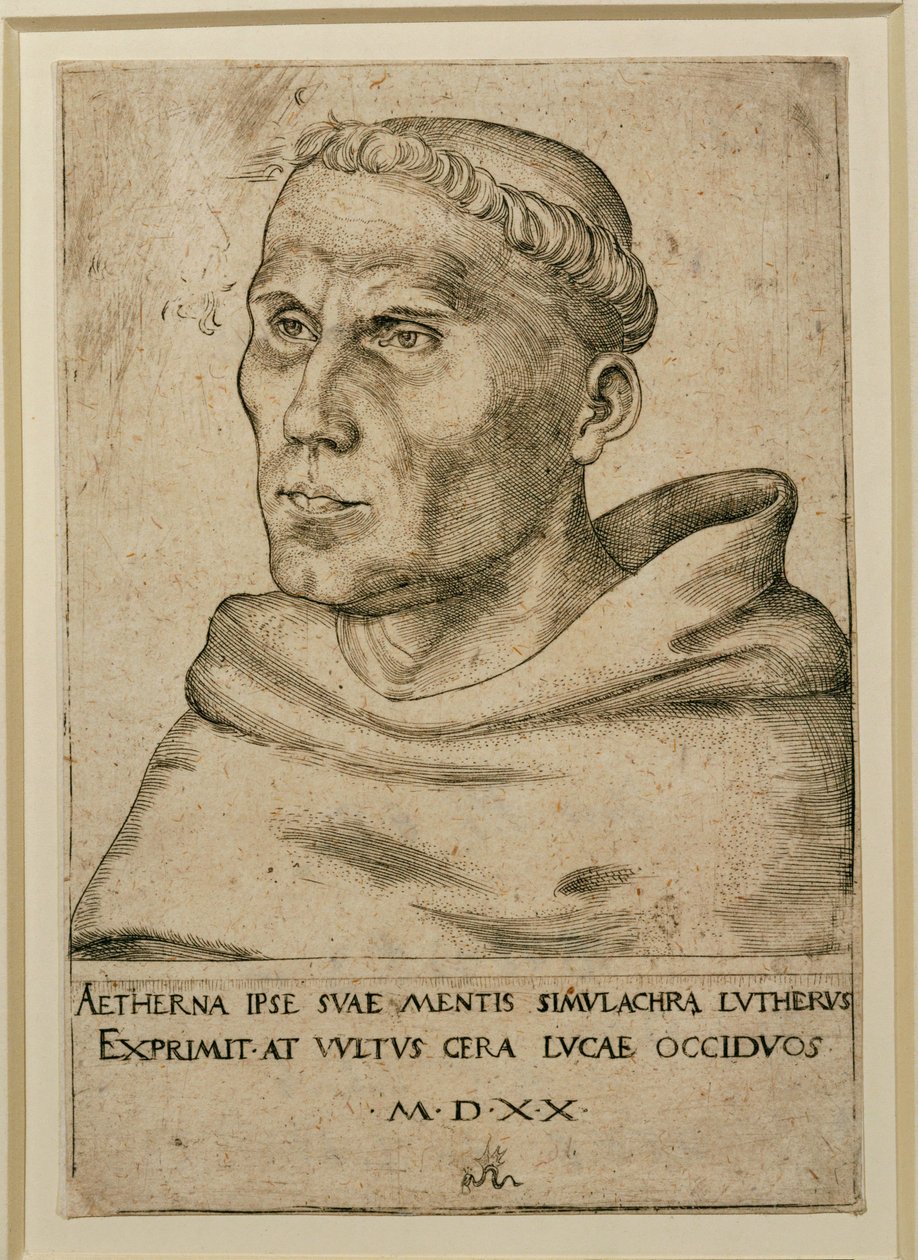 Martin Luther ... (kobberstik) af Lucas the Elder Cranach