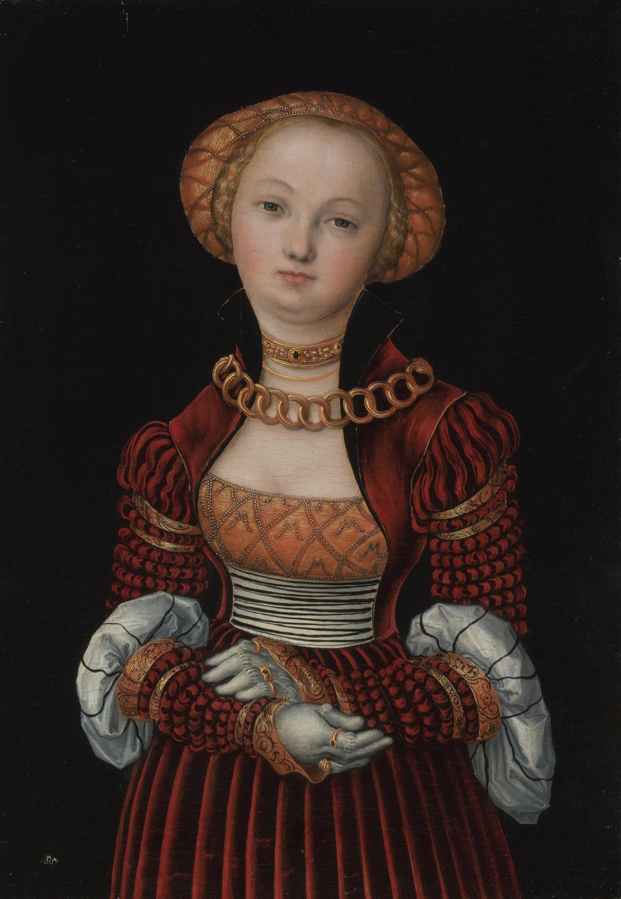 Portræt af en kvinde af Lucas the Elder Cranach