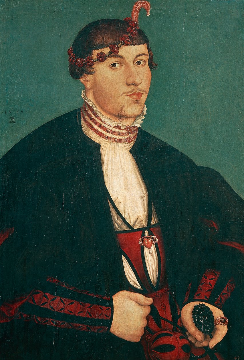 Portræt af ung adelsmand af Lucas the Elder Cranach