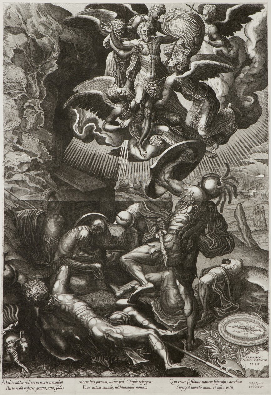 Kristi opstandelse, 1557 af Lucas van Doetechum