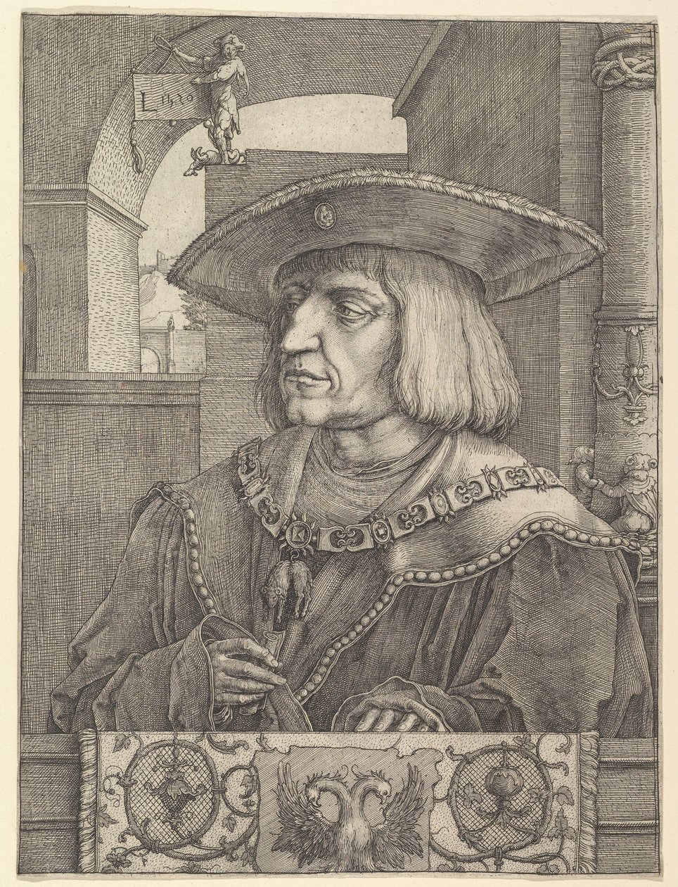 Kejser Maximilian I, 1520. af Lucas van Leyden