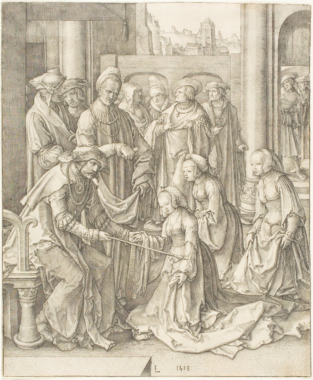 Ester før Ahasverus af Lucas van Leyden