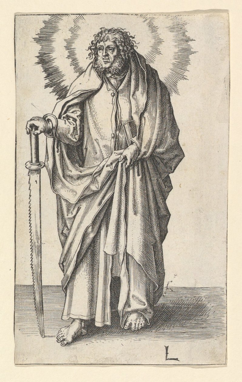 St. Simon, ca. 1510. af Lucas van Leyden