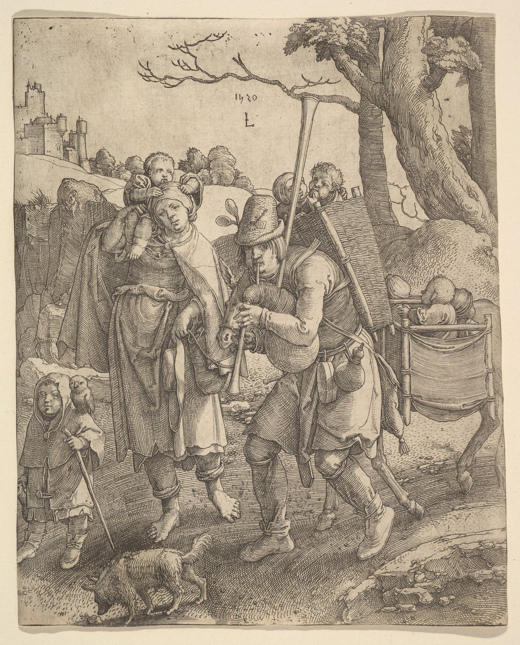 Tiggerne Eulenspiegel, 1520. af Lucas van Leyden