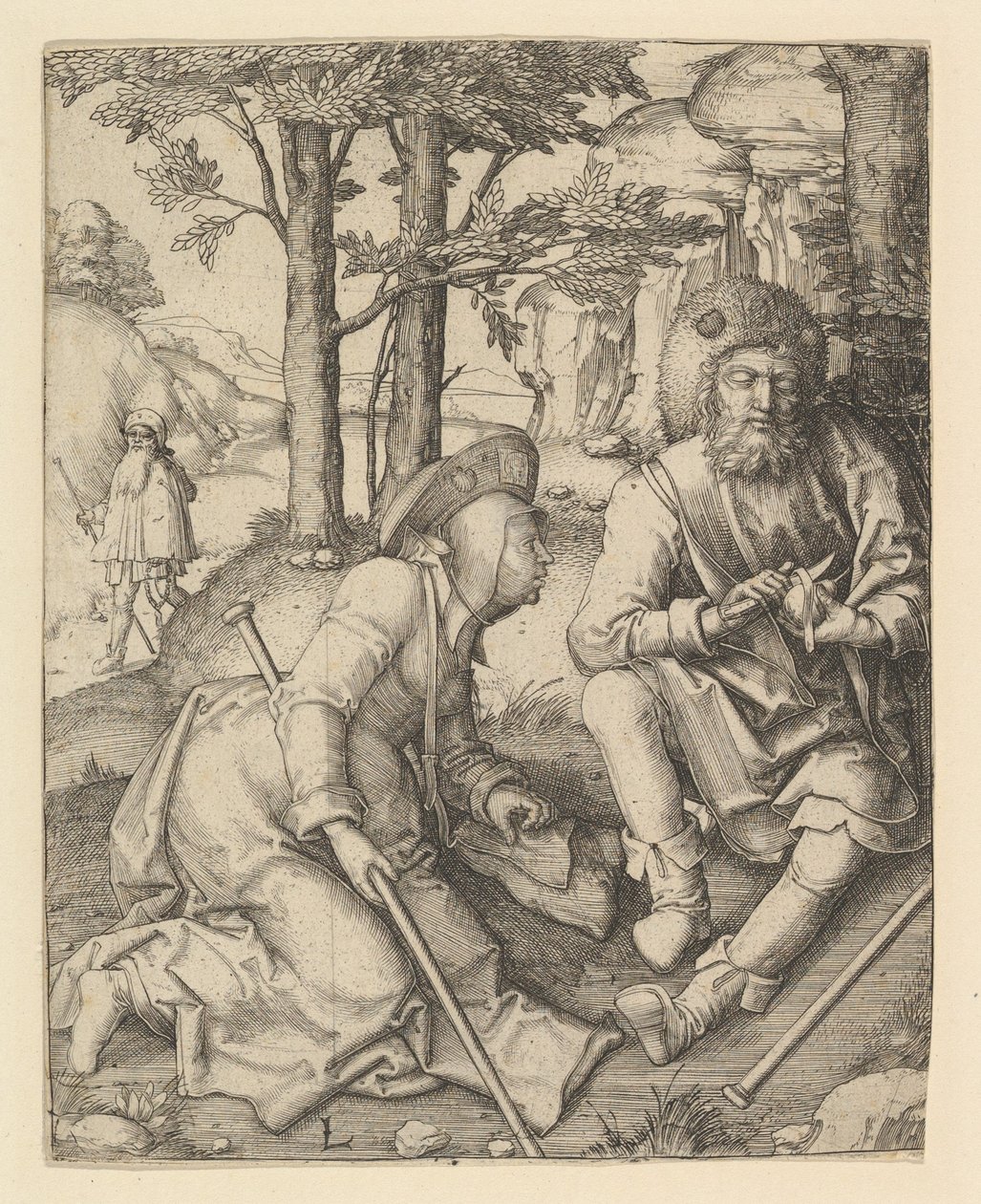 Pilgrimmene, ca. 1508. af Lucas van Leyden