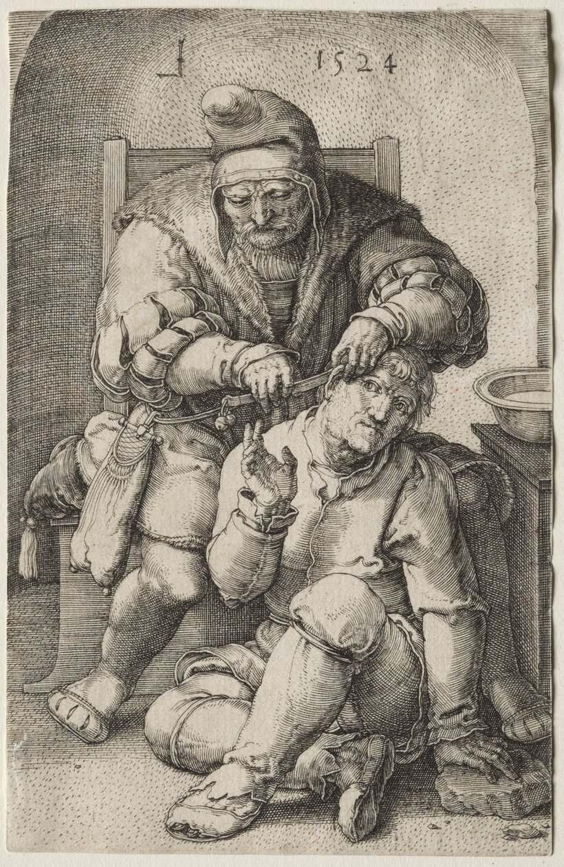 Kirurgen, 1524. af Lucas van Leyden