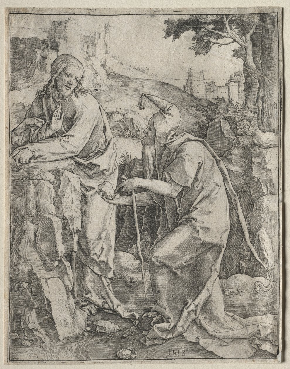 Kristi fristelse af Lucas van Leyden
