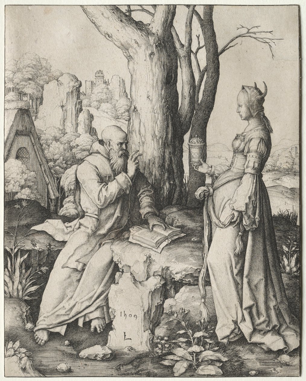 The Temptation of St. Anthony, 1509. af Lucas van Leyden