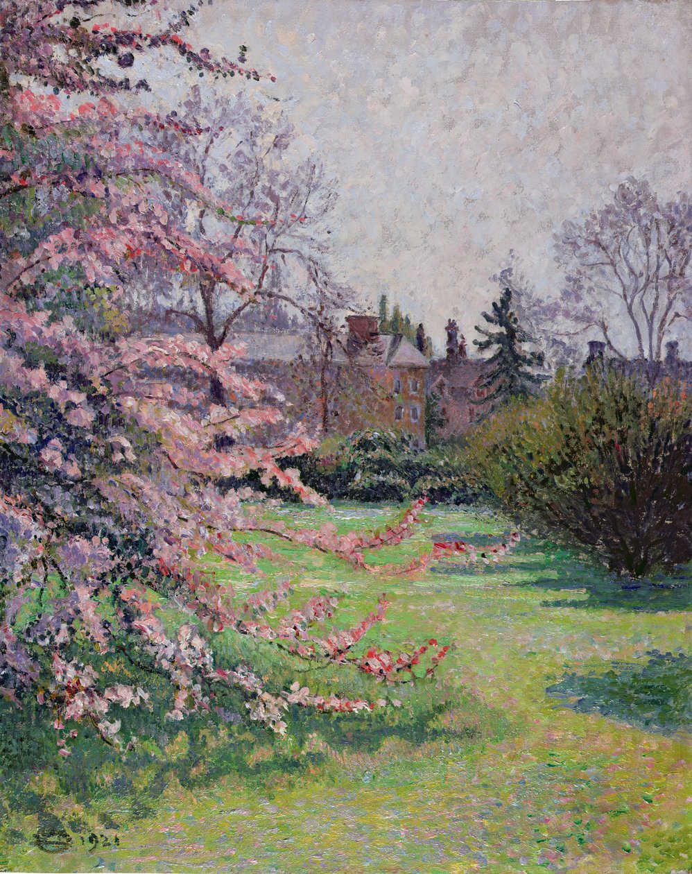 Japansk krabbeæbleblomst, Kew, 1921 af Lucien Pissarro