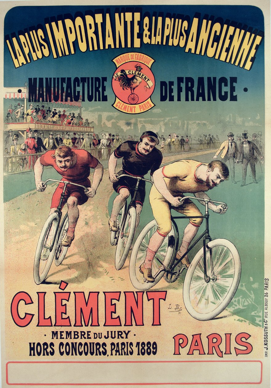 Plakat, der reklamerer for cyklerne Clement, 1891 af Lucien Baylac
