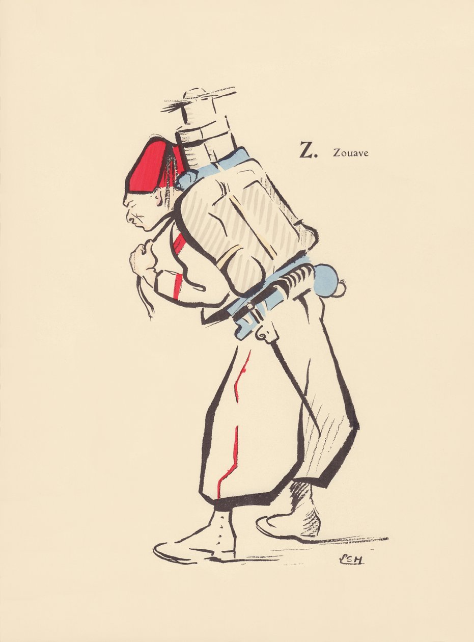 Zouave af Lucien L. (active 1904) Henreaux
