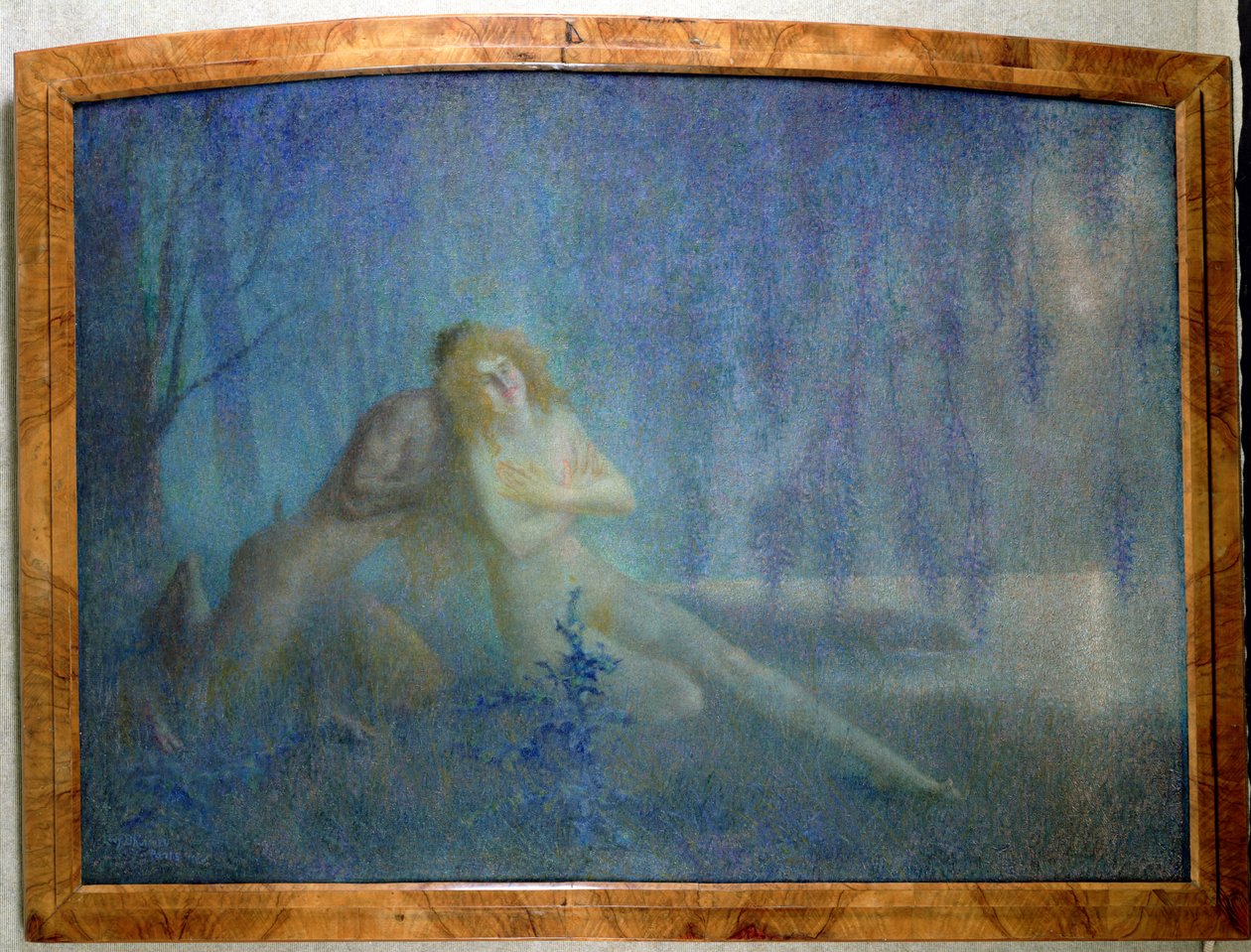 Blue Story (olie på lærred) af Lucien Levy Dhurmer
