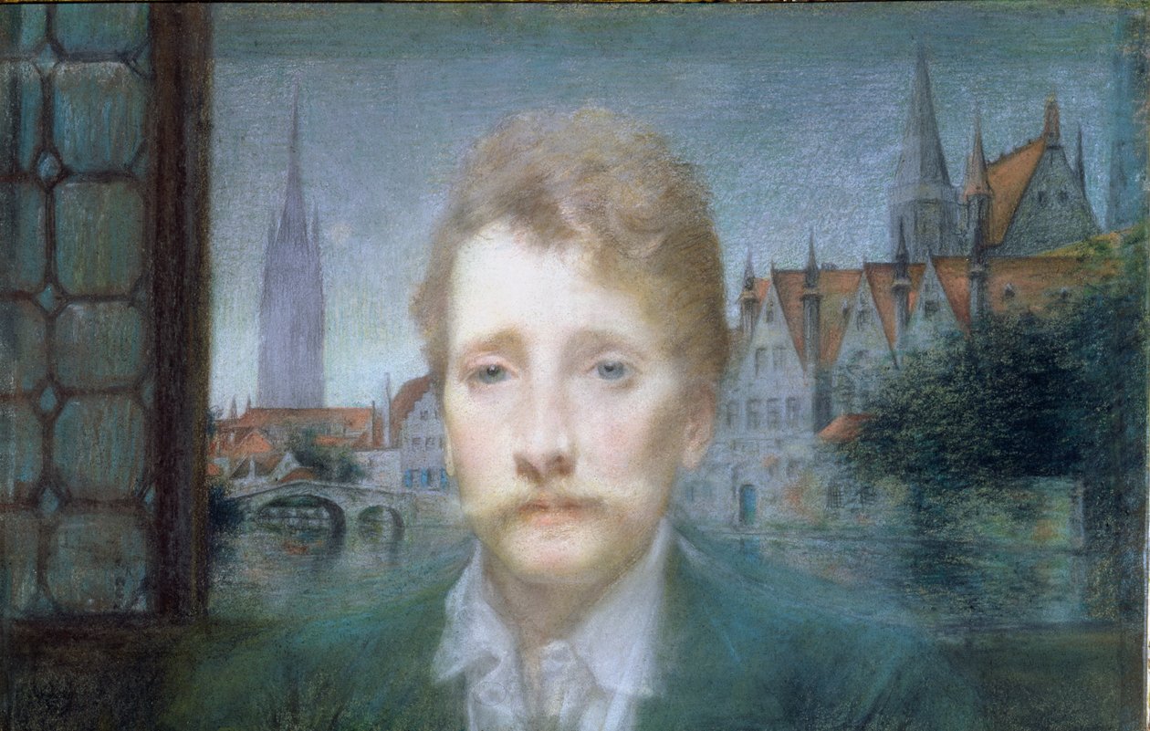 Portræt af Georges Rodenbach af Lucien Levy Dhurmer