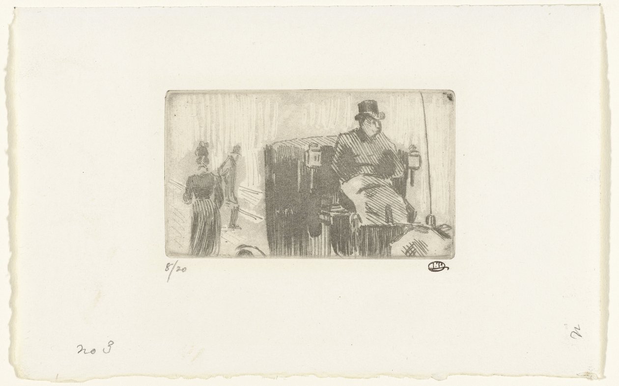 Vogn i regnen af Lucien Pissarro