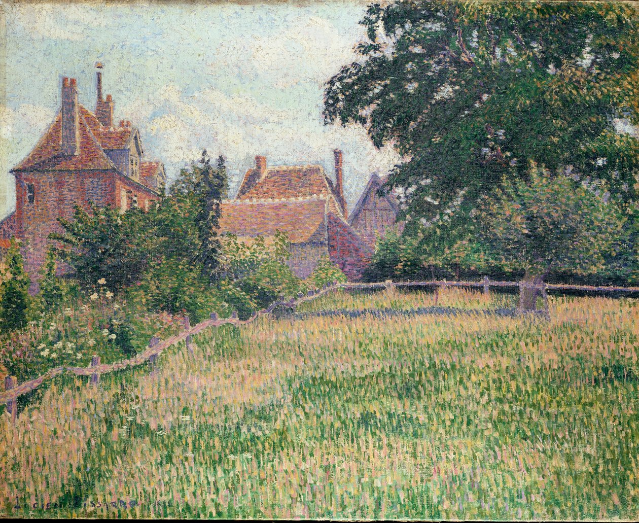 Døves Hus, Eragny, 1886 af Lucien Pissarro