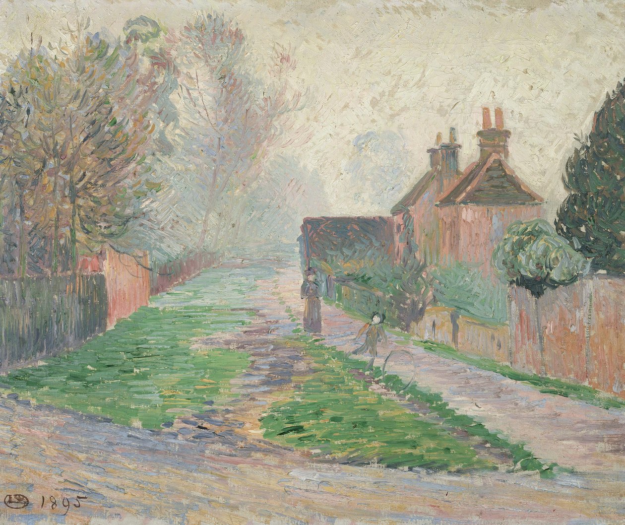 Novembermorgen, Epping, 1895 af Lucien Pissarro