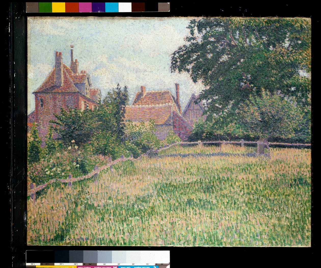 Den døve kvindes hus, Eragny af Lucien Pissarro