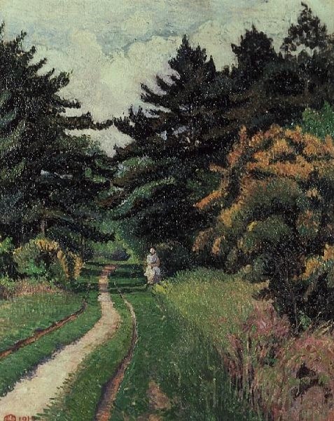 Pinewood på Chipperfield Common af Lucien Pissarro