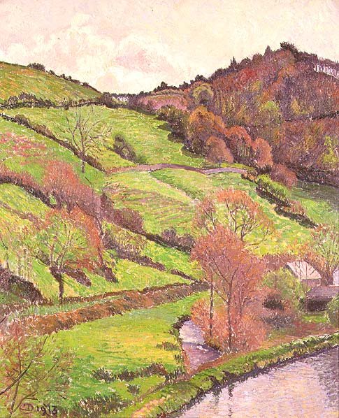 The Pool, Blackpool, Devon af Lucien Pissarro