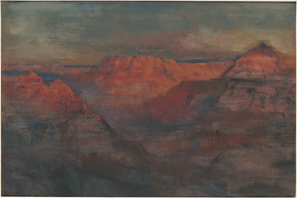 The Afterglow, Grand Canyon, Arizona af Lucien Whiting Powell