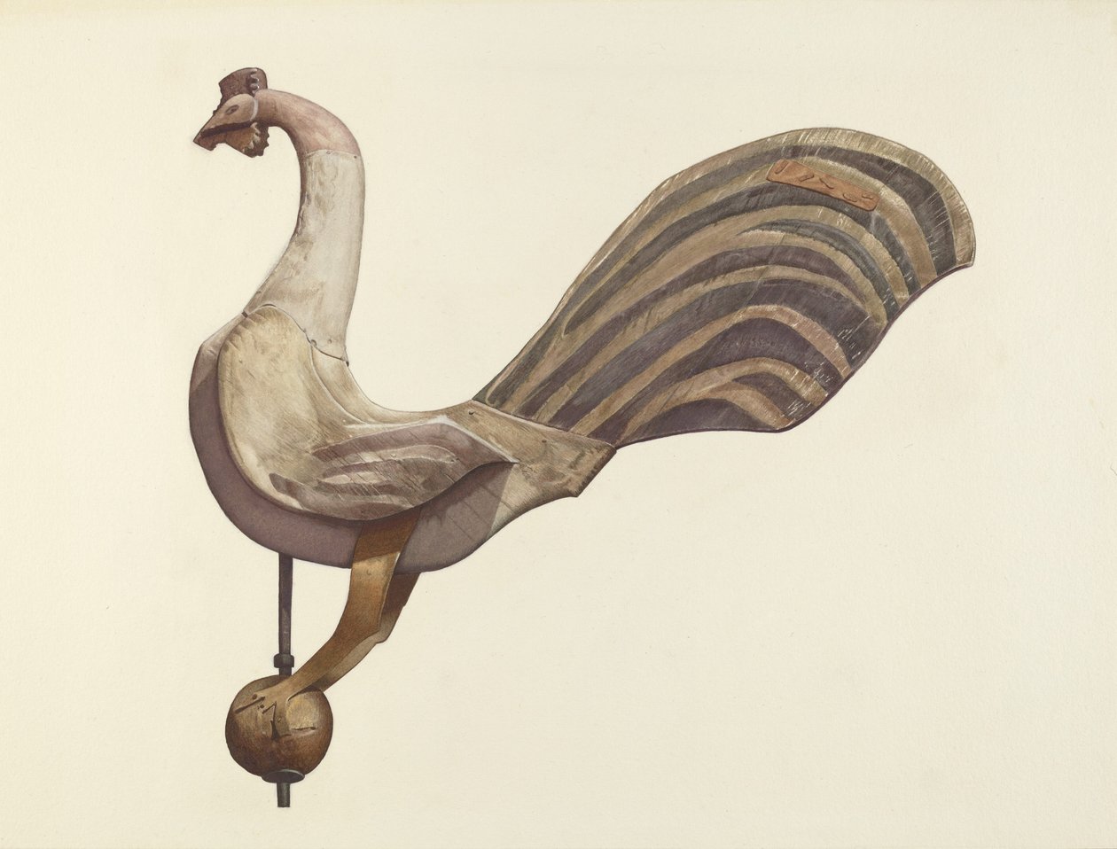 Rooster Weather Vane, 19351942. af Lucille Chabot