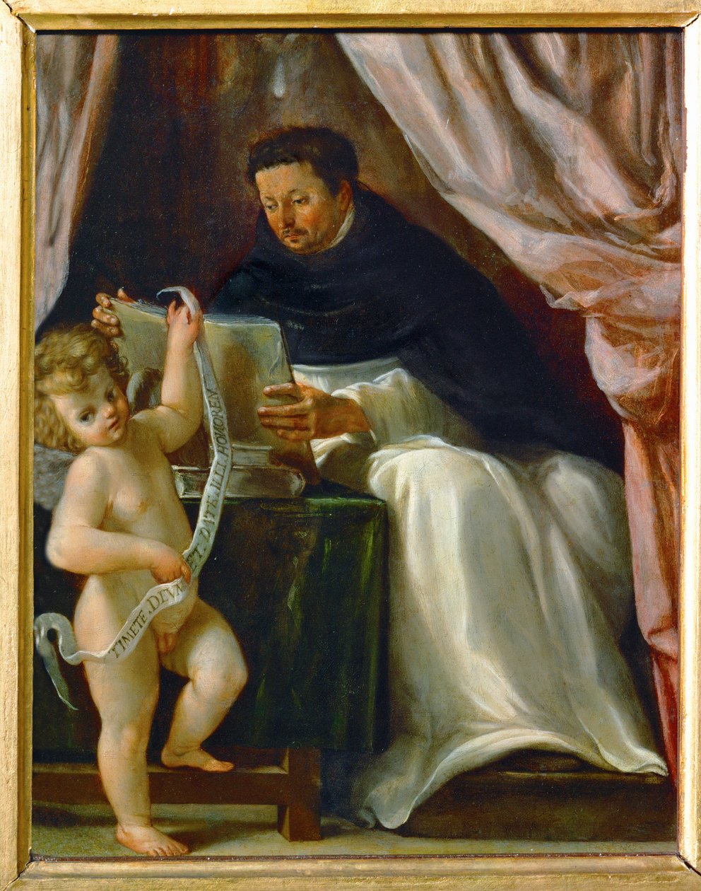 Dominikaneren Sankt Vincent Ferrer og englen ... af Lucio massari