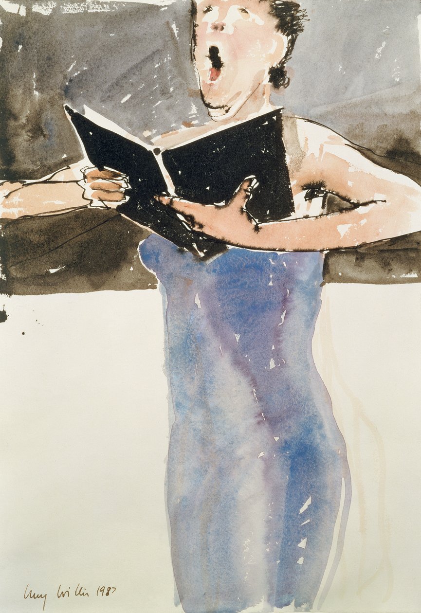 Carmina Burana, 1987 (pen og blæk med wc på papir) af Lucy Willis