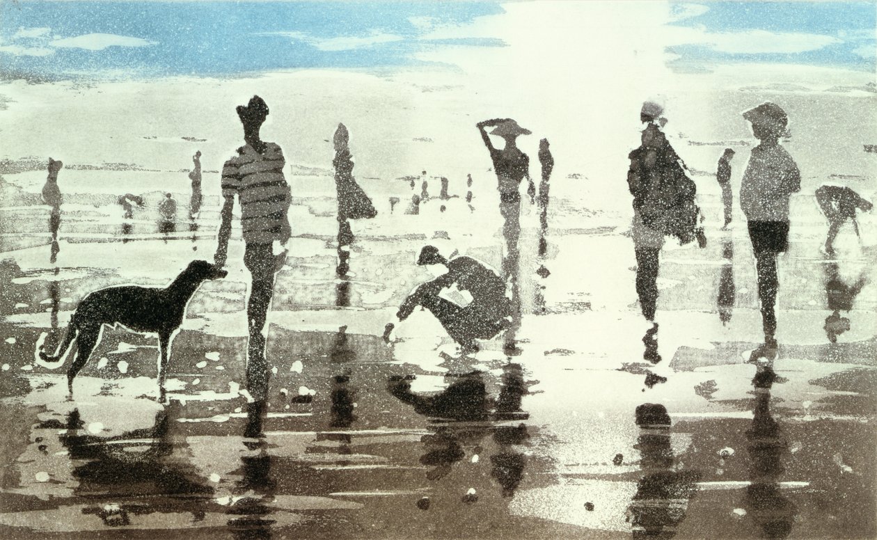 Kenneggy, Cornwall, 1988 (farveakvatint) af Lucy Willis