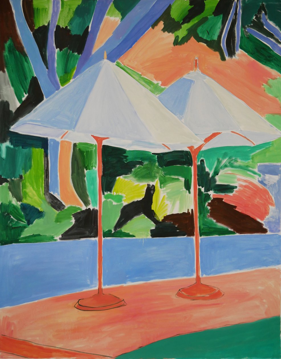 Umbrella, 2022 (olie på lærred) af Lucy Smallbone