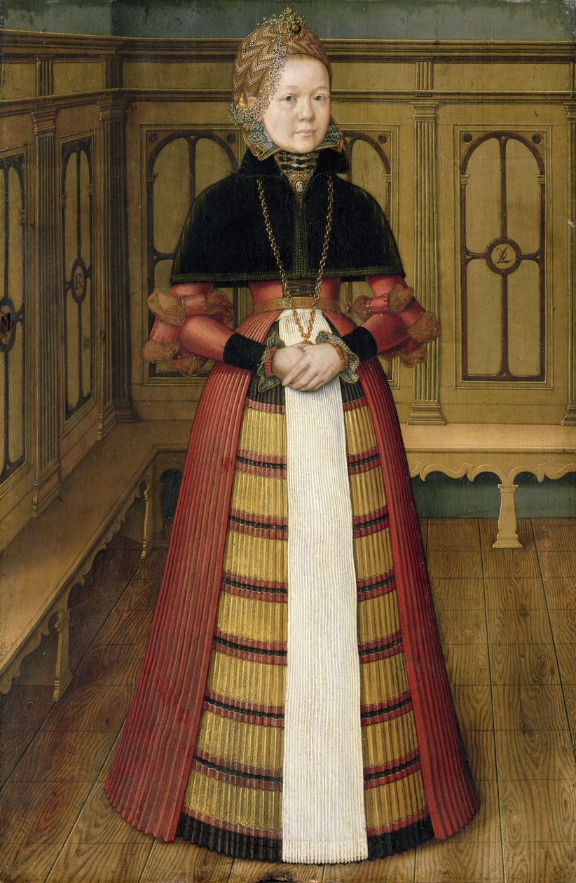 Portræt af Mette (Mathildis) von Munchhausen af Ludger Tom the Younger Ring