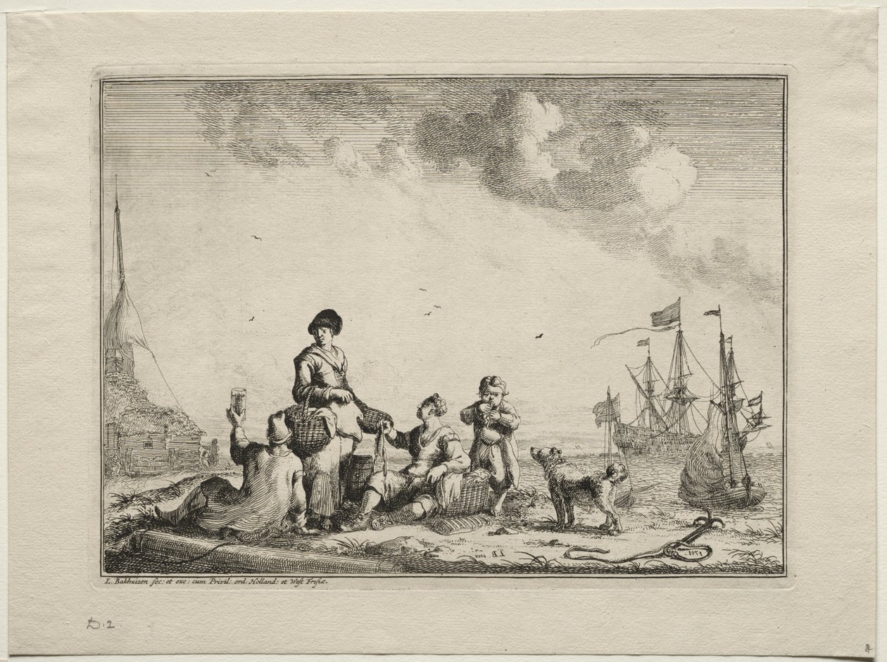 Fiskehandler, 1701. af Ludolf Backhuysen