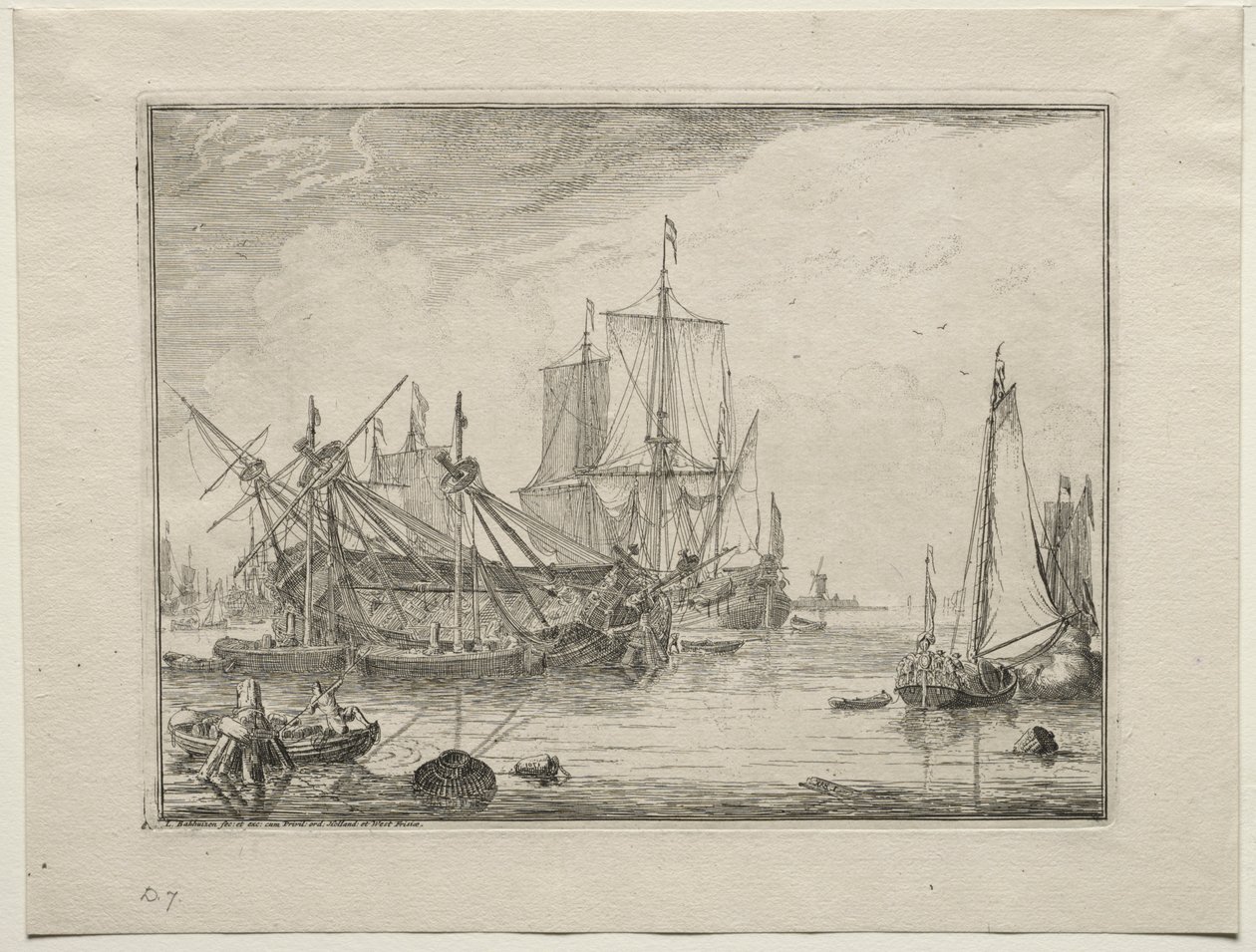 Skibe under reparation, 1701. af Ludolf Backhuysen