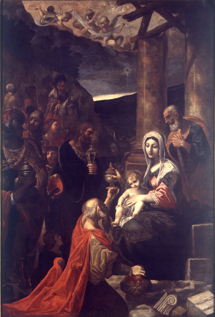 Tilbedelse af Magi af Ludovico Carracci