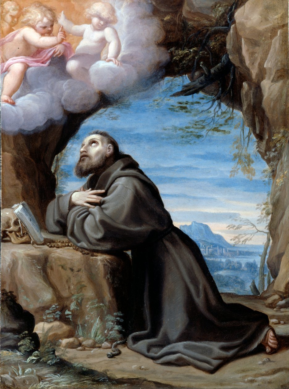 Frans i meditation af Ludovico Carracci