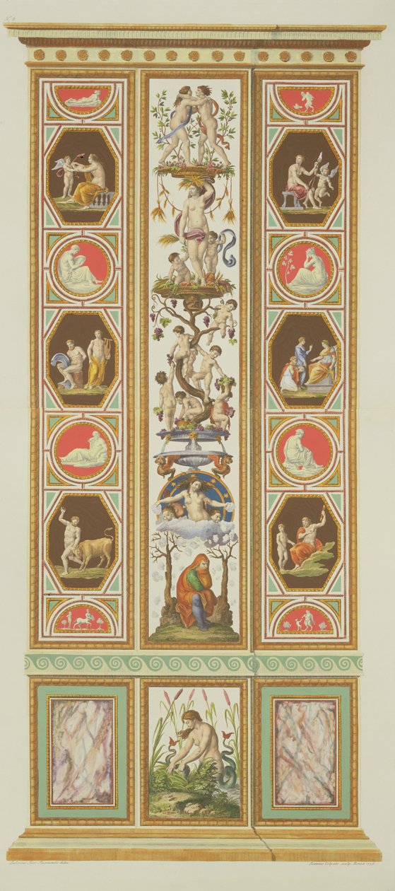 Panel fra Raphael Loggia i Vatikanet, fra 