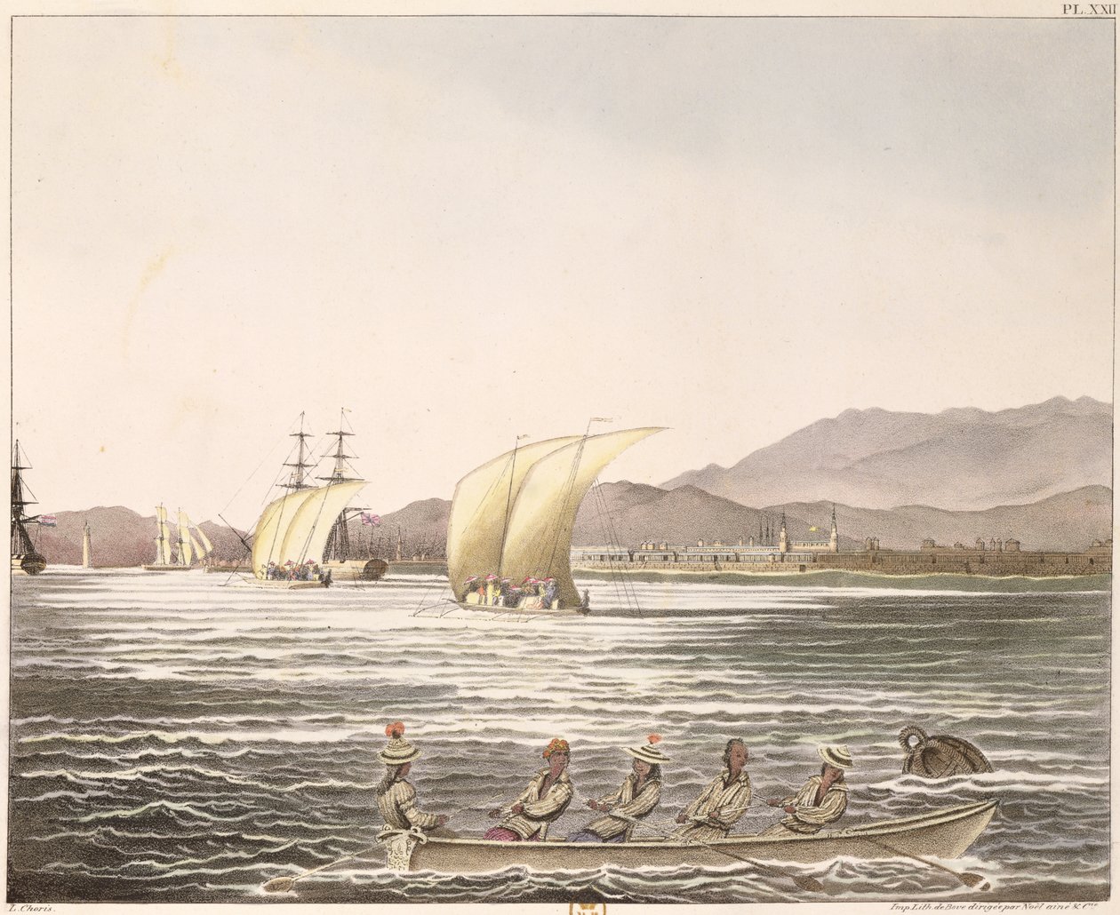 Udsigt over Manila, Filippinerne, 1826 af Ludwig Choris