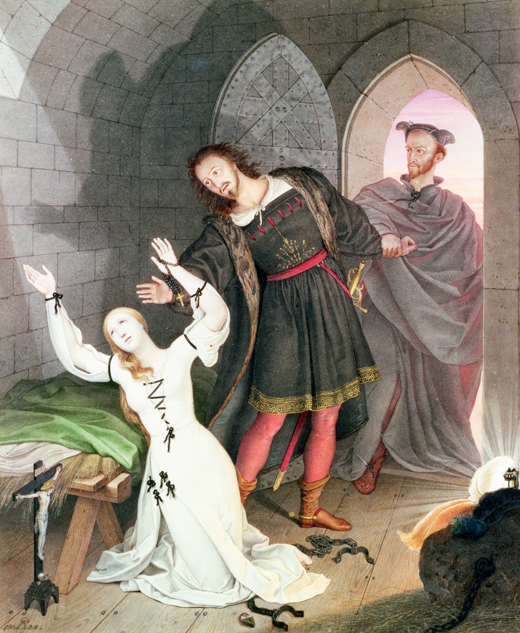 Faust, 1828 (blæk og wc) af Ludwig Ferdinand Schnorr von Carolsfeld