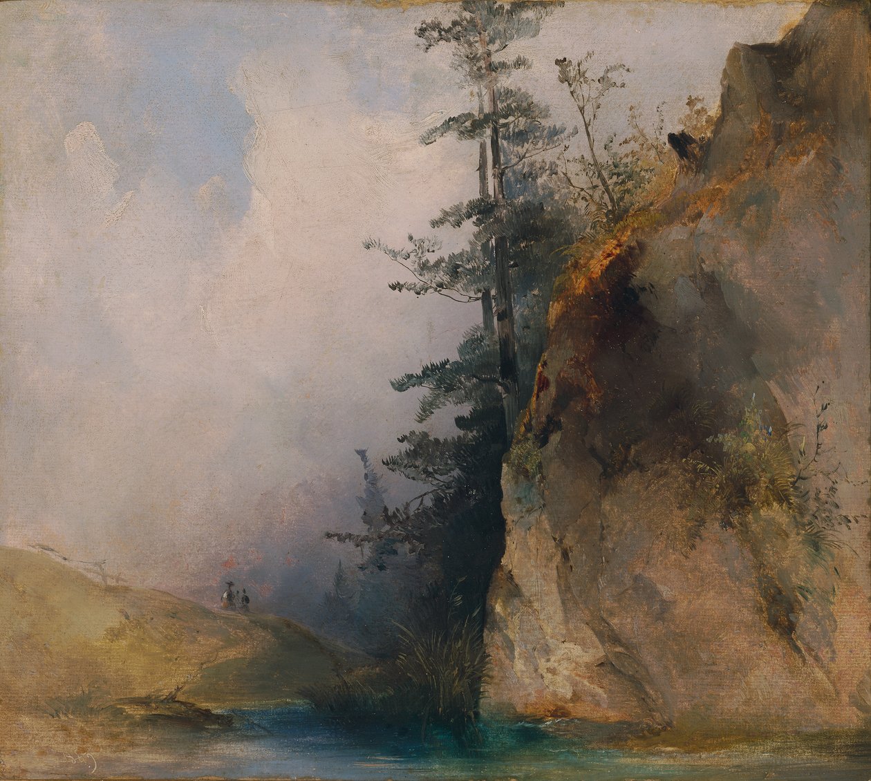 Felsabhang am Bach af Ludwig Czerny