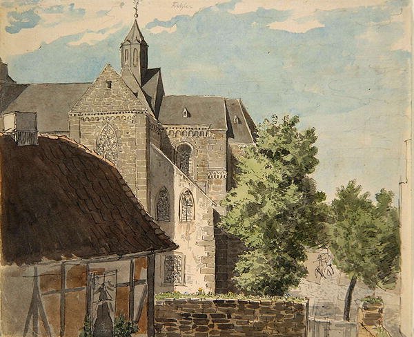 Fritzlar katedral af Ludwig Emil Grimm