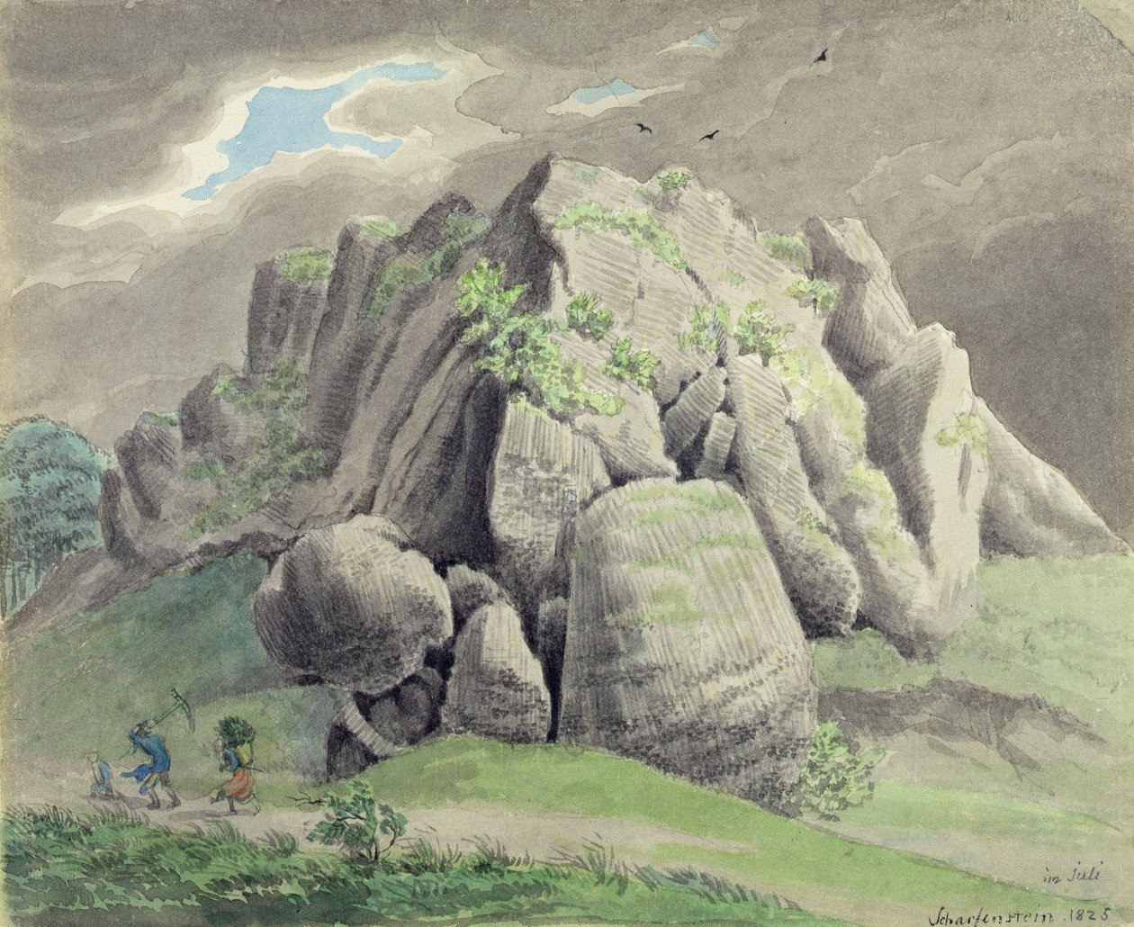 Scharfenstein ved Gudensberg af Ludwig Emil Grimm