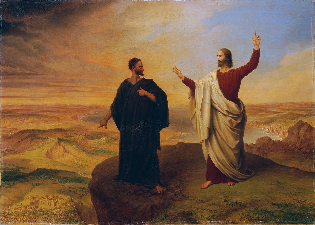 Kristi fristelse af Ludwig Ferdinand Schnorr von Carolsfeld