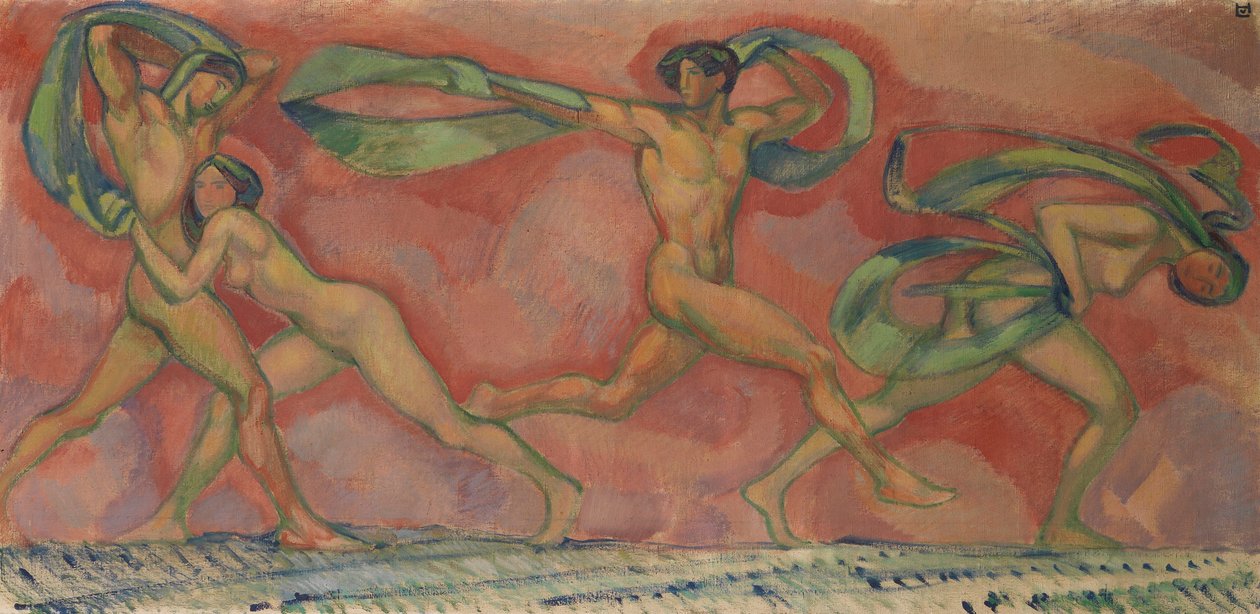 Dansefrise, 1912. af Ludwig von Hofmann