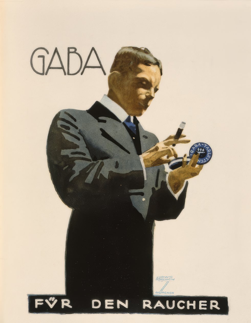 Gaba / Til rygeren af Ludwig Hohlwein